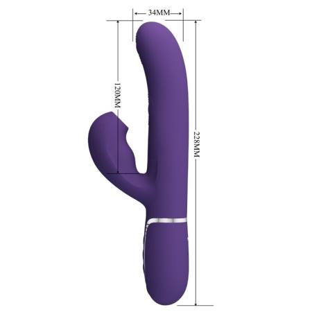 PRETTY LOVE - PERLITA G-SPOT VIBRATOR 3 IN 1 MULTIFUNCTION PURPLE