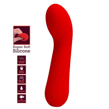 Vibratore Ricaricabile Faun Rosso