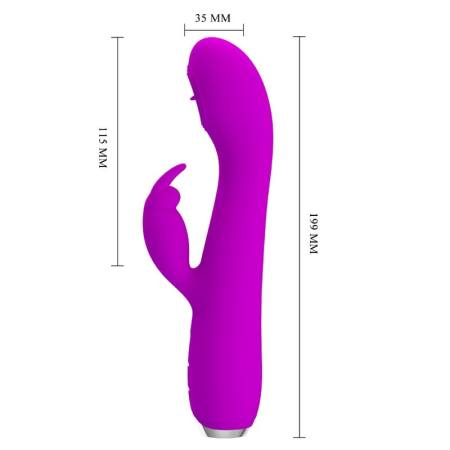 PRETTY LOVE - RACHEL RECHARGEABLE VIBRATOR WITH PURPLE SUCKER