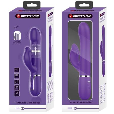 Zalin Perle VIbratore Coniglio 4 In 1 Viola