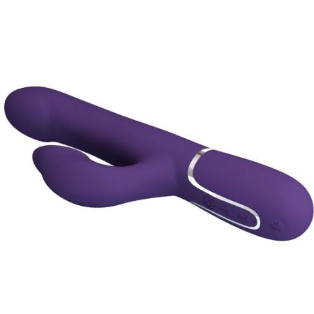 PRETTY LOVE - ZALIN RABBIT VIBRATOR PEARLS 4 IN 1 PURPLE