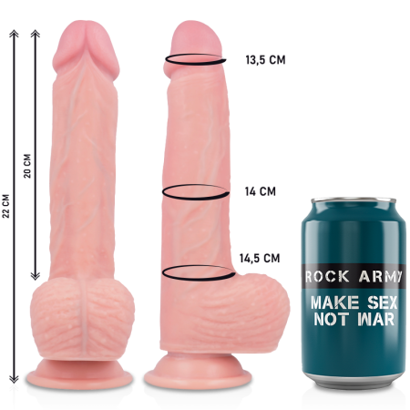 ROCKARMY - HARNESS + LIQUID SILICONE VIBRATOR PREMIUM APACHE REMOTE CONTROL 22CM