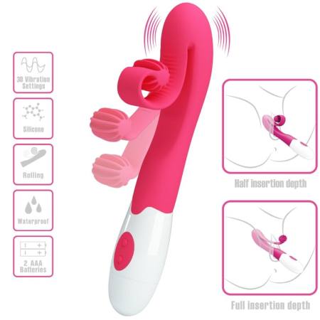 Vibratore E Stimolatore 30 Velocità Rosa