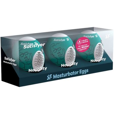 SATISFYER - 3 MASTURBATOR EGGS NAUGHTY