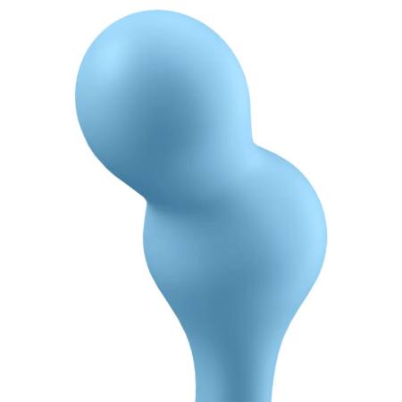 SATISFYER - DEEP DIVER VIBRATING PLUG APP BLUE