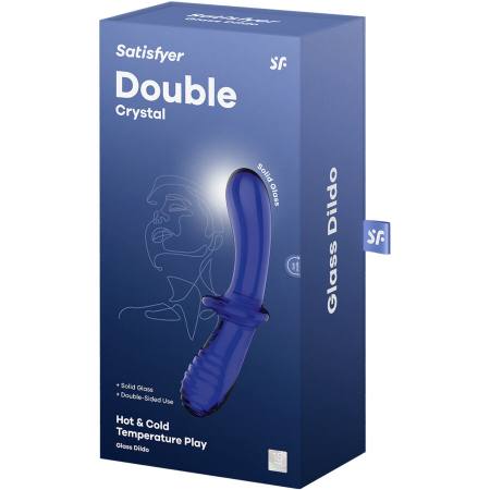 Dildo Doppio Cristallo Blu