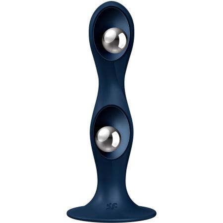 Dildo In Silicone Doppia Sfera Blu