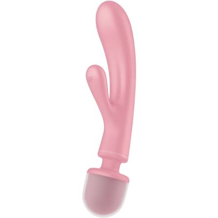 Massaggiatore Vibratore Coniglio Triple Lover Rosa