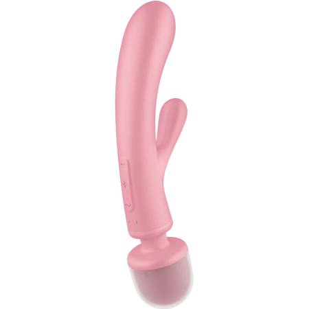 Massaggiatore Vibratore Coniglio Triple Lover Rosa