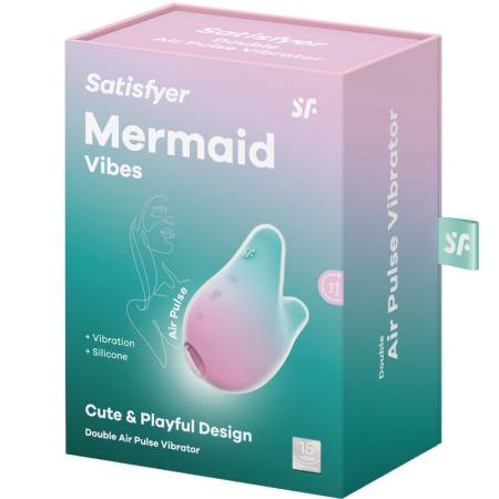 Mermaid Vibes Stimolatore E Vibratore Menta E Rosa