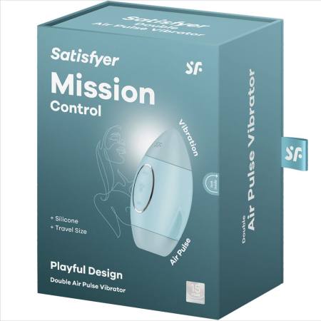 SATISFYER - MISSION CONTROL BLUE SMALL DOUBLE IMPULSE VIBRATOR