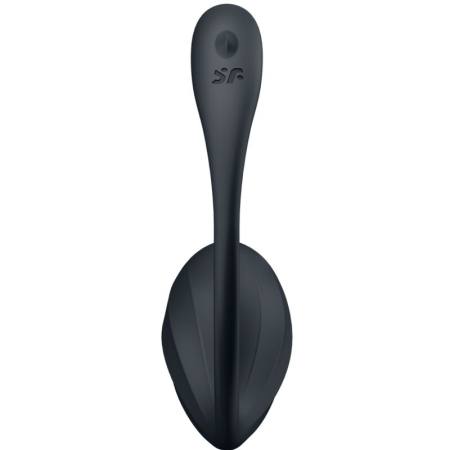 SATISFYER - RIBBED PETAL G POINT STIMULATOR REMOTE CONTROL BLACK FREE APP