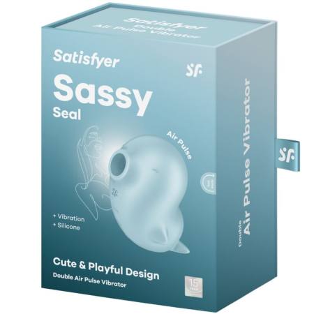 SATISFYER - SASSY SEAL STIMULATOR & VIBRATOR BLUE