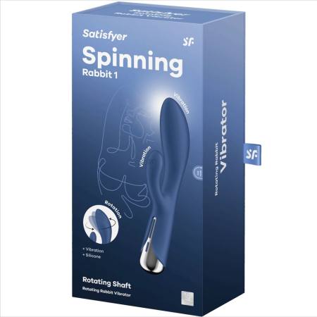 SATISFYER - SPINNING RABBIT 1 CLITORIS AND G-SPOT STIMULATION BLUE