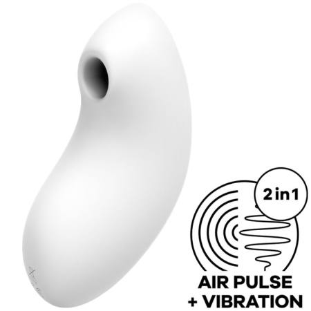 SATISFYER - VULVA LOVER 2 AIR PULSE STIMULATOR & VIBRATOR WHITE