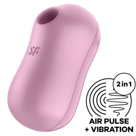 SATISFYER - COTTON CANDY AIR PULSE STIMULATOR & VIBRATOR LILAC