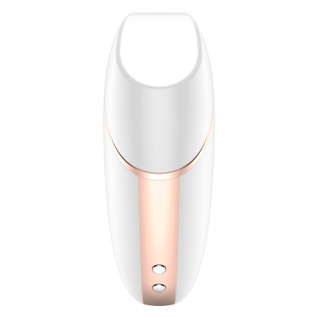 SATISFYER - LOVE TRIANGLE AIR PULSE STIMULATOR & VIBRATOR WHITE