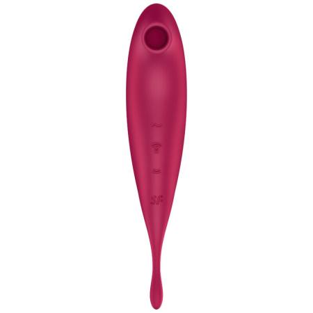 SATISFYER - TWIRLING PRO+ AIR PULSE STIMULATOR & VIBRATOR APP RED