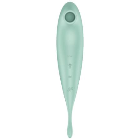 SATISFYER - TWIRLING PRO+ AIR PULSE STIMULATOR & VIBRATOR APP GREEN