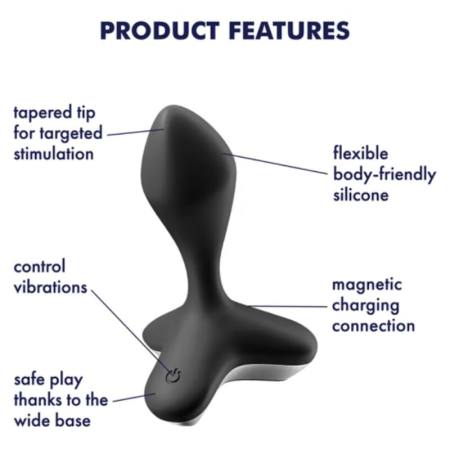 SATISFYER - GAME CHANGER PLUG VIBRATOR BLACK