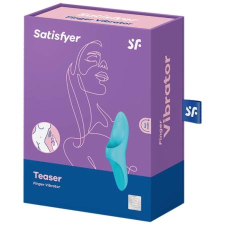 SATISFYER - TEASER FINGER VIBRATOR BLUE LIGHT