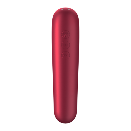 Vibratore E Ventosa Dual Love Con Aria Pulsata Rosso