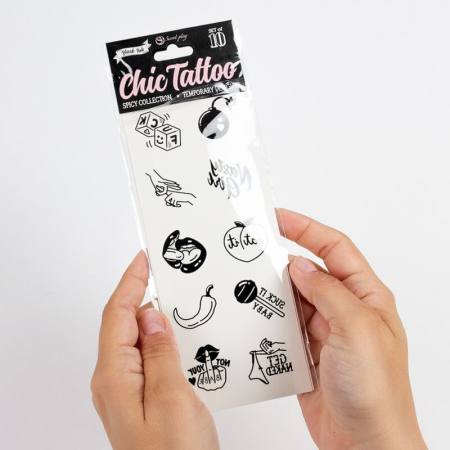 Set Di 10 Tatuaggi Temporanei Della Collezione Spicy