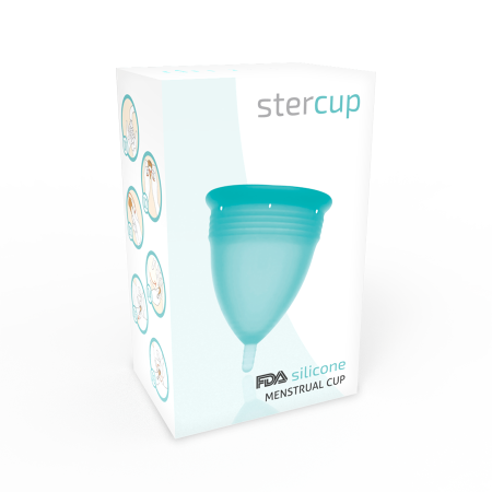 STERCUP - FDA SILICONE MENSTRUAL CUP SIZE L AQUAMARINE