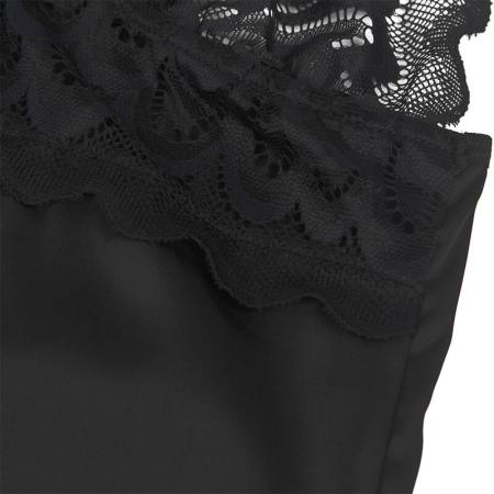 Babydoll Con Petto Stampa Floreale Nero S/M