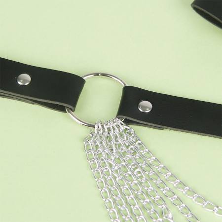 SUBBLIME - LEATHER CHAINBELT BLACK ONE SIZE