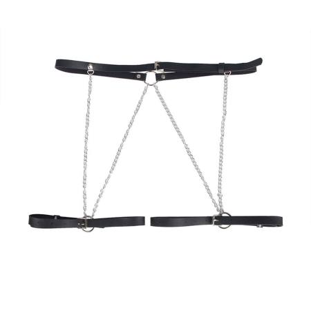 SUBBLIME - LEATHER BELT HARNESS BLACK ONE SIZE