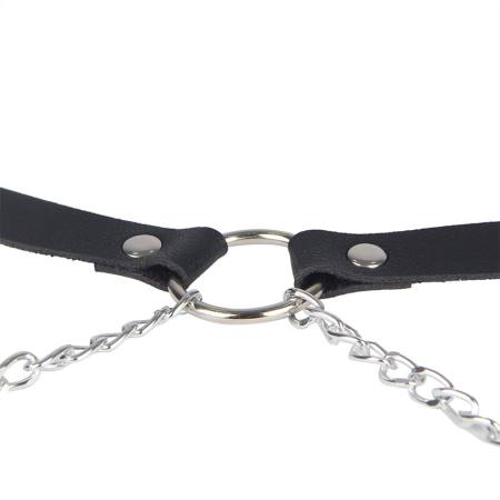 SUBBLIME - LEATHER BELT HARNESS BLACK ONE SIZE