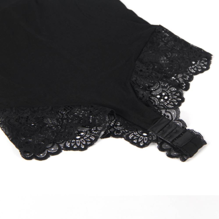 Orsacchiotto Con Dettagli In Pizzo Floreale Nero S/M