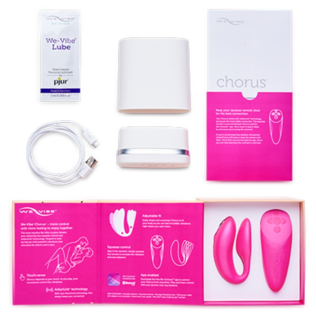 WE-VIBE - CHORUS VIBRATOR FOR COUPLES WITH SQUEEZE CONTROL PINK