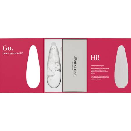 WOMANIZER - MARILYN MONROE CLASSIC 2 CLITORAL STIMULATOR WHITE MARBLE